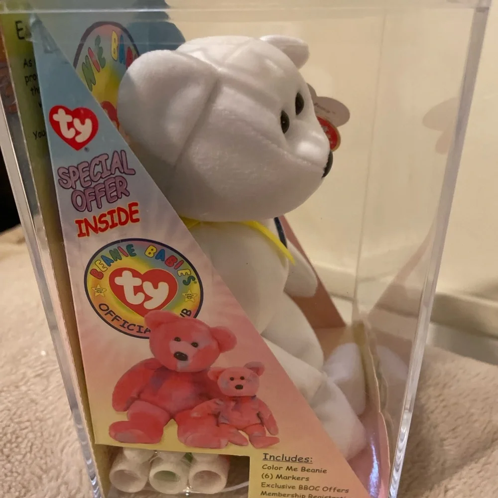 TY Beanie Baby Color Me BeanieTeddy Bear Sealed NEW - Picture 4 of 10